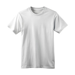 White t-shirt isolated on transparent background 