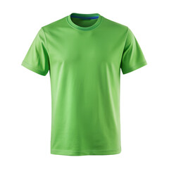 Green t-shirt isolated on transparent background 