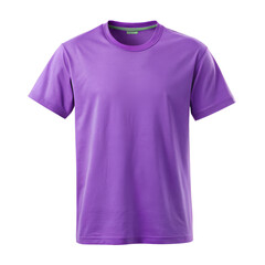 Purple t-shirt isolated on transparent background 