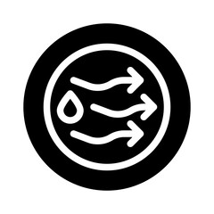 air circulation glyph icon