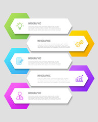 timeline infographic template. 5 step or options