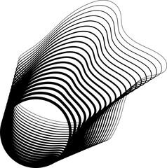 Circle line of gradient with dynamic, technology, digital, communication