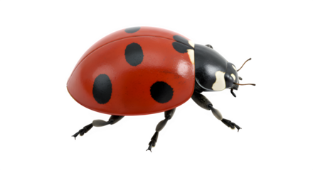Ladybug isolated on PNG background.