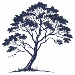Obraz premium vector tree silhouette