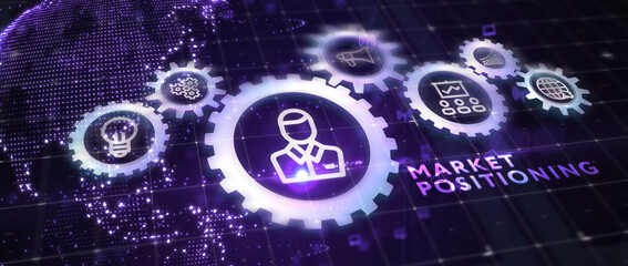 Business. Technology. Internet. Marketing. Market positioning. 3d illustration
