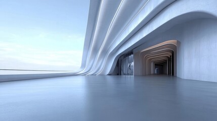 blue corridor in the airport