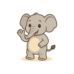 Animal mascot vector cartoon character cute jungle animal illustration design for education book, kids game content and children story about wildlife learning