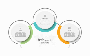 Business infographic template colorful background design