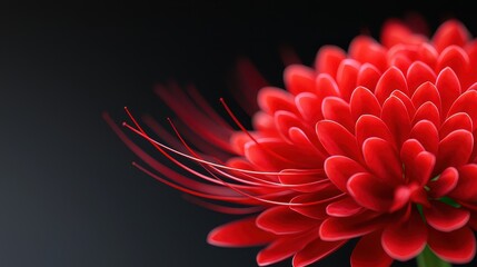 Vibrant red flower blooming in nature's close-up artistic photography