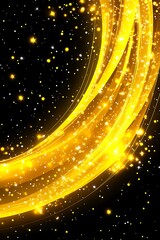Abstract swirling golden light effect