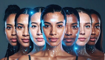 Retratos de Avatares Digitales con Estilo Futurista de Inteligencia Artificial, Generated image