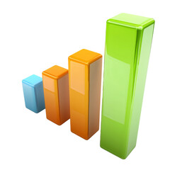 Colorful bar graph representing growth and progress in data visualization