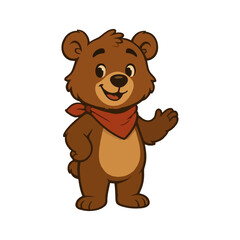 Animal mascot cartoon character jungle design wildlife cute vector illustration for children educational content, storybook and game media for fun learning experiences