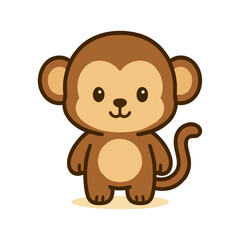 Animal cartoon character mascot design jungle wildlife creature vector clipart for kids education book, story media, children content and cute game learning materials