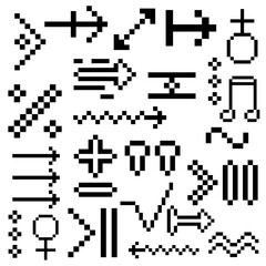 abstract group element pixel art