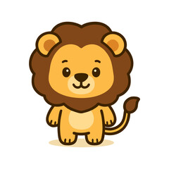 Animal jungle mascot character wildlife design cute cartoon animal vector for children book, school illustration, game content and educational story for learning visuals