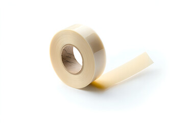 Adhesive Tape Roll on Clean White Background