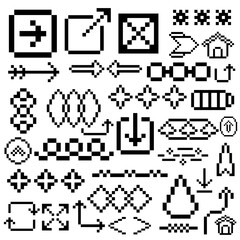 abstract group element pixel art