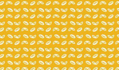 seamless pattern design rice, rice flour, package, rice powder, sheaf of paddy