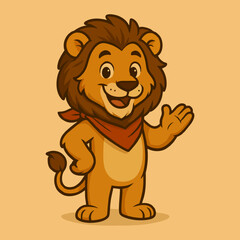 Animal vector character mascot illustration cartoon style jungle wildlife design for kids book, children story, educational poster and game design with cute animal characters