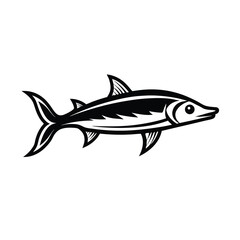 barracuda silhouette vector sea