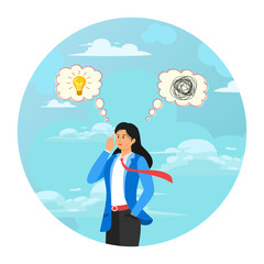 Problem solving concept, creativity to solve frustrated problem.