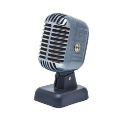 Vintage microphone with classic design, perfect for music and broadcasting. This retro style microphone adds touch of nostalgia to any performance or recording setup