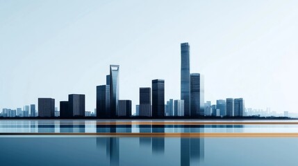 Obraz premium modern city skyline