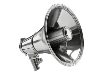 3D metallic megaphone icon