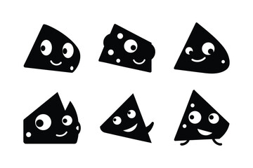 set of black and white icons