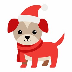 A cute puppy illustration on white background.