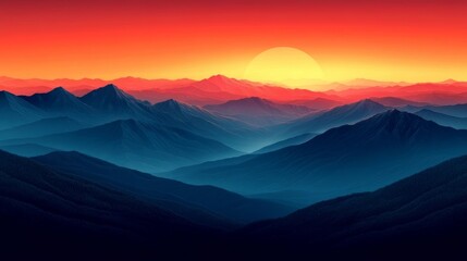 Obraz premium sunrise in mountains