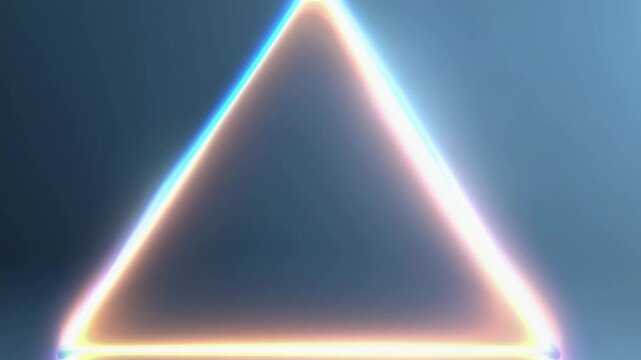 Pulsating neon triangle animation with vibrant colors and dynamic movement