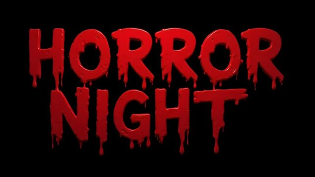 Bloody Horror Night Title Animation Perfect for Halloween themed projects Spooky dripping blood text effect