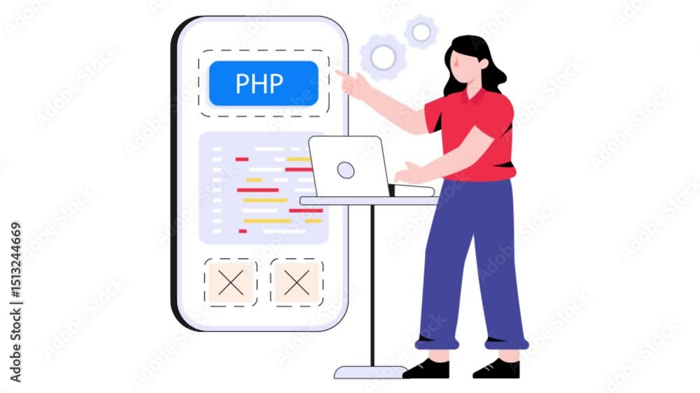 Poster app developer 2d flat animation.