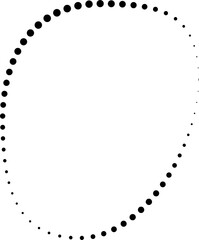 Dotted line circular. Geometric shape