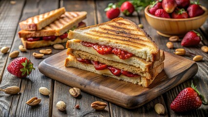 Grilled Peanut Butter and Jelly Sandwich - A Childhood Comfort Food Delight Perfect for Blog Posts and Recipe Sharing