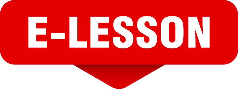 e-lesson sticker. e-lesson sign on transparent background
