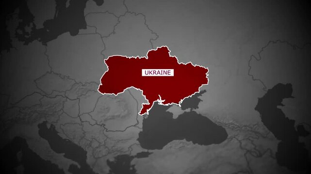 HD Animated Ukrain Map of Japan &ndash; Zoom In with Country Border