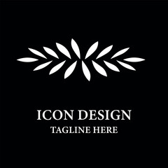 Stylish leaves company shape logo design