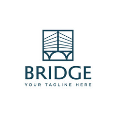 square line bridge logo design