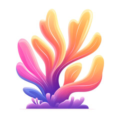Naklejka premium Colorful Abstract Underwater Plant Illustration