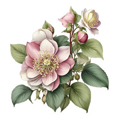 Isolated pink lotus flower with delicate petals, a beautiful bloom of nature