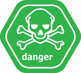 Skeleton icon vector or danger sign illustration
Danger sign logo vector illustration. Skull danger sign.