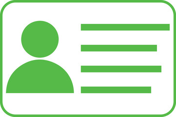 id card icon vector. National id, identification card, voter id.