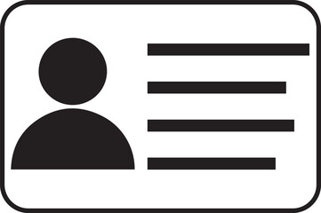 id card icon vector. National id, identification card, voter id.