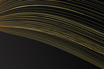 Abstract background lines gold stripe element design vector luxury black background EPS 10	