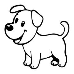 Dog icon design that can be used as a symbol of a pet, animal, living creature, or other editing tool.