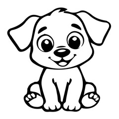 Dog icon design that can be used as a symbol of a pet, animal, living creature, or other editing tool.