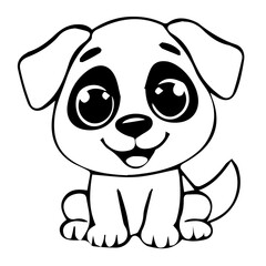 Dog icon design that can be used as a symbol of a pet, animal, living creature, or other editing tool.